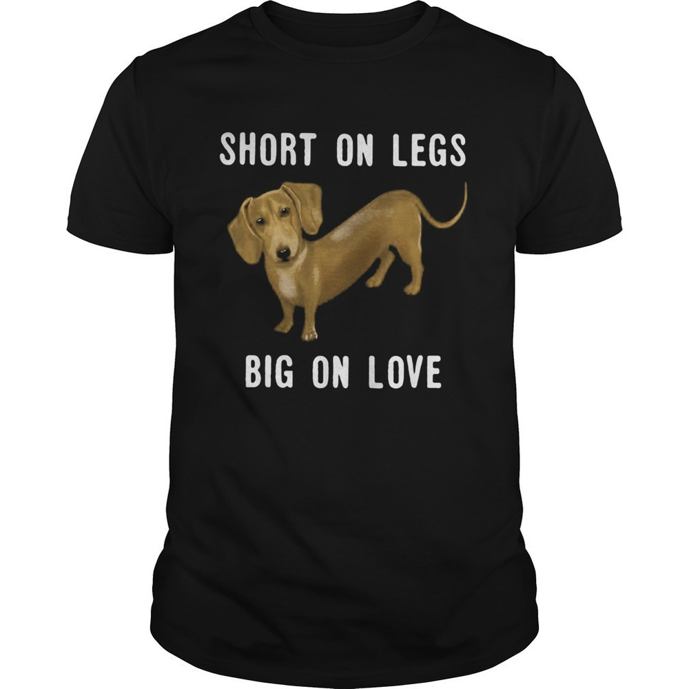 Dachshund Short On Legs Big On Love Funny Dog T-Shirt